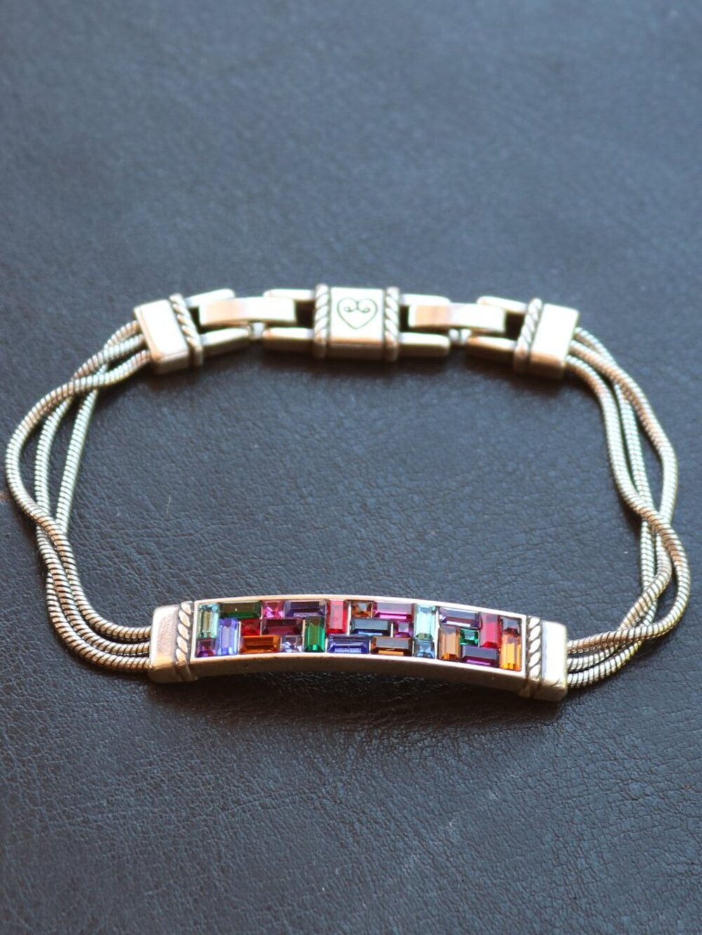 Brighton St. Michel Multicolor Crystal Bar Bracelet